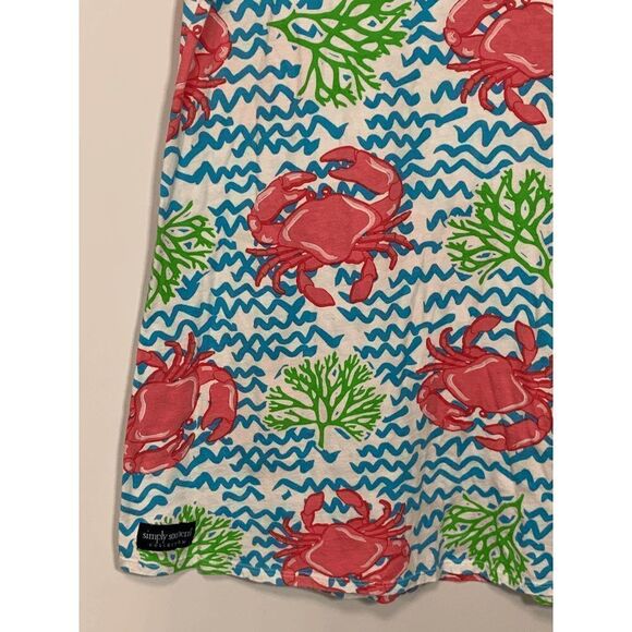 Simply Southern Women's Crab Tank Dress Beach Swimsuit Cover Up Multicolor M/L - Picture 4 of 7
